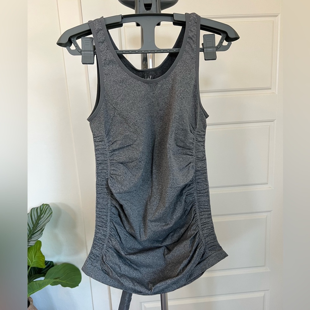 2 pack maternity tank top, grey and black, Small/medium.